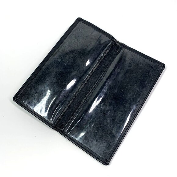 Coach Signature Canvas & Leather Check Book Cover Black 3" x 6.5" Fair Condition - Picture 2 of 6